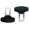 Set 2 catarame pentru centura de siguranta, din metal si plastic, dimensiuni 6 X 5.5 cm, negru