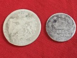 Monede Argint Romania - 1 Leu si 50 bani anul 1873 !