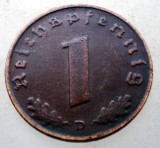B.013 GERMANIA 1 REICHSPFENNIG 1937 D, Europa, Bronz