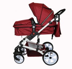 Carucior copii 2in1 ROSU INCHIS foto