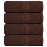 VidaXL Prosoape cu săpun 4 buc maro 30x30 cm 360 g/m&sup2; 100% bumbac