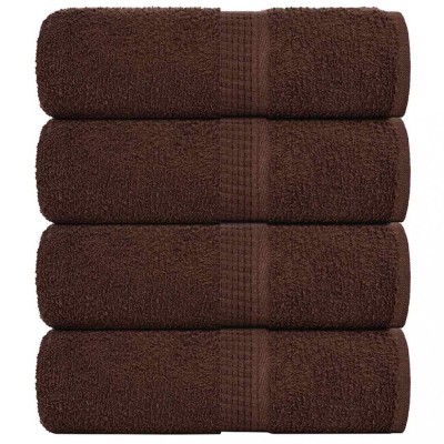 vidaXL Prosoape de baie 4 buc. FROGN maro 30x30 cm 100% bumbac foto