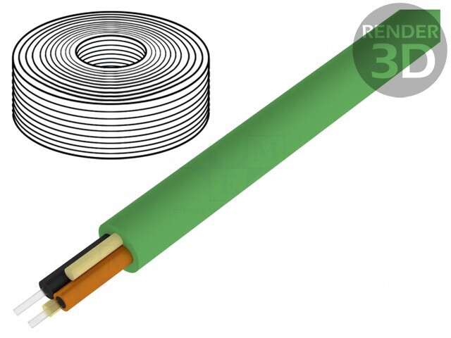 Cablu fibră optică HITRONIC&reg; POF 7,8mm
