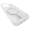 Husa spate transparent cu alb, magnet, colturi intarite, TPU cu plastic, pentru Apple iPhone 14 Pro
