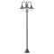 Gossi stalp iluminare gradina, e27, 220 cm, aluminiu, 3 lampi, bronz