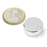 Magnet neodim disc &Oslash;20&amp;#215;7 mm, putere 8,4 kg, N42
