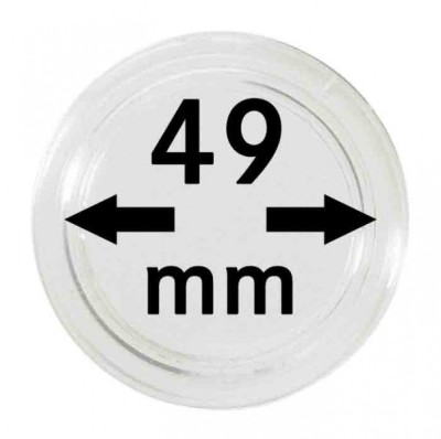 Capsule pentru monede - 10 buc. in cutie - 49 mm dimensiune intrare foto