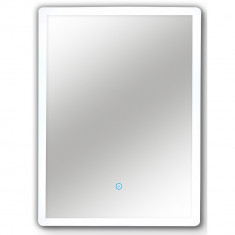 Oglinda Baie Moderna Iluminta 60 x 80 cm Led Touch Senzor Margine Luminata foto