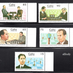 CUBA 1996, Sah, José Raúl Capablanca, Sport, serie neuzata, MNH