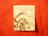 Timbru Franta 1876 Alegorie, 15c gri stampilat