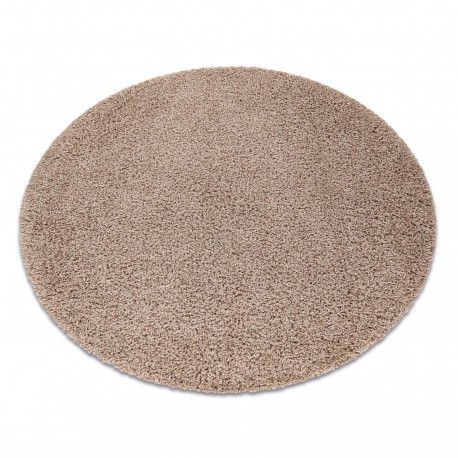Covor SOFFI cerc shaggy 5cm bej, cerc 80 cm