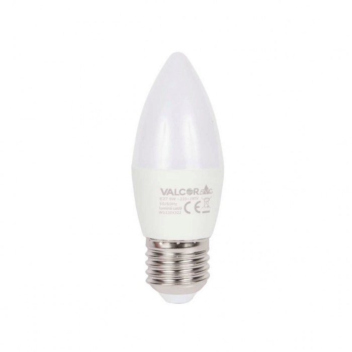 Bec LED lumanare B35 E27 6W lumina neutra LN 5000K (include taxa timbru verde 0.40 lei) Valcor VLC11004