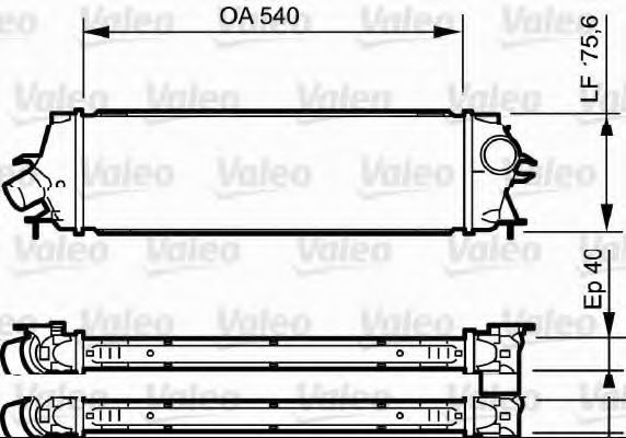 Radiator intercooler RENAULT TRAFIC II caroserie (FL) (2001 - 2014) VALEO 818771