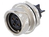 Conector circular LF lipire 4 pini soclu mamă 10A 1,25kVAC
