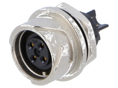 Conector circular LF lipire 4 pini soclu mamă 10A 1,25kVAC foto