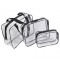 Set 3 organizatoare calatorie pentru avion, geanta de toaleta transparent