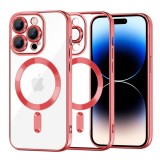 Husa premium iPhone 14 Pro Techsuit Luxury Crystal MagSafe, rosu