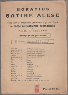 Horatiu - Satire alese (bilingv latin-roman) foto