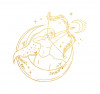 Sticker decorativ Zodiac, Auriu, 52 cm, 5471ST, Oem