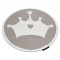 Covor modern pentru copii JOY Cerc Crown, coroană Fulg de nea - structural pe două niveluri de l&acirc;nă bej / crem, cerc 120 cm