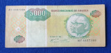 Bancnota veche ANGOLA - 5.000 Kwanzas 1995 - circulata in stare buna