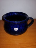 Oala ceramica bol supa ceramic cu maner vintage Ekbergs K&auml;llna Kallna Suedia