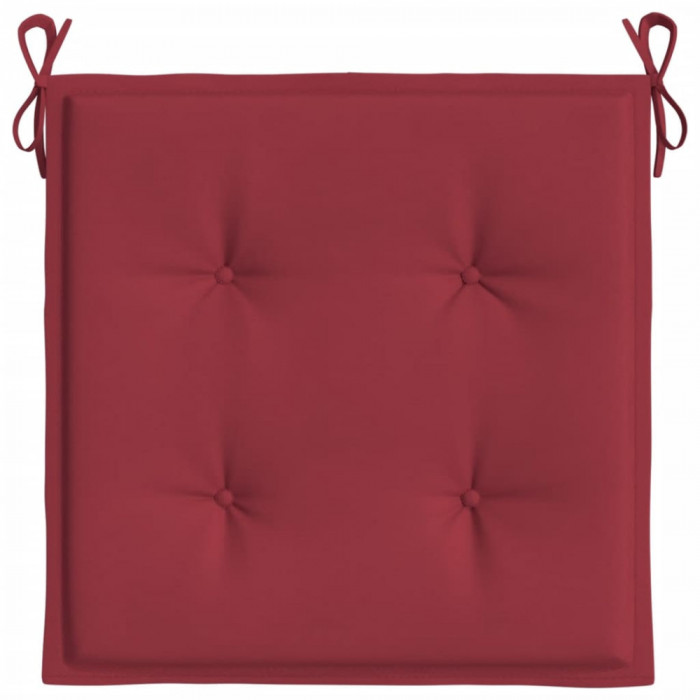 Perne scaune gradina 6 buc. rosu vin 50x50x3 cm tesatura Oxford GartenMobel Dekor