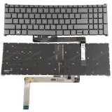 Tastatura Laptop, Acer Aspire 5 A517-58, A517-58M, A517-58GM, iluminata, gri, layout US