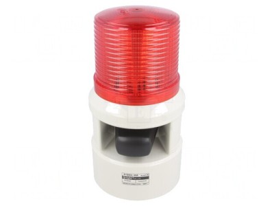 Semnalizator Luminos Acustic 24VDC LED Roșu IP54 103dB foto