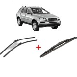 Cumpara ieftin Set 3 stergatoare VOLVO XC90 I (275) din 2002 - 2014, pentru parbriz si luneta fata si spate auto, Valeo Silencio, din cauciuc siliconat rezistent, VO