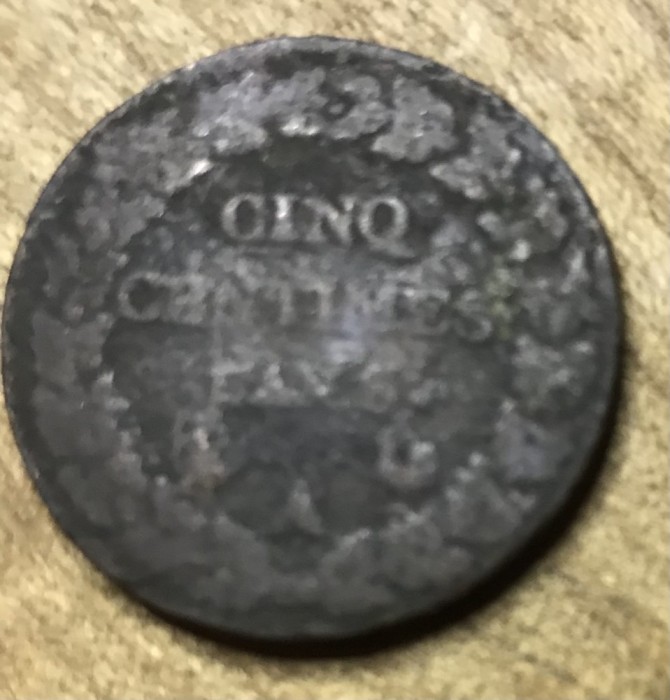 MNDSTR6 Franta Cinqo centimes