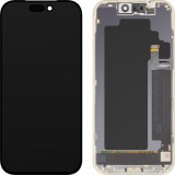 Display cu Touchscreen MP compatibil cu Apple iPhone 17 Pro, cu Rama, Versiune OLED FHD IC Movable, Negru
