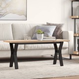 Gossi masa de cafea, cadru y, 110x40x45,5 cm, lemn masiv pin si fonta