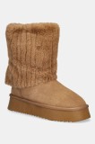 GOE cizme de zăpadă din piele &icirc;ntoarsă culoarea maro, SS2N4308 BROWN