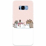 Husa silicon pentru Samsung S8, Cat And Snowman