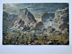 Carte Postala Militara, Germania 1915: Scena de lupta. cu Stampila Namur-Belgia foto