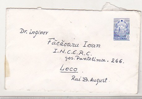 bnk ip Intreg postal 1966 - circulat