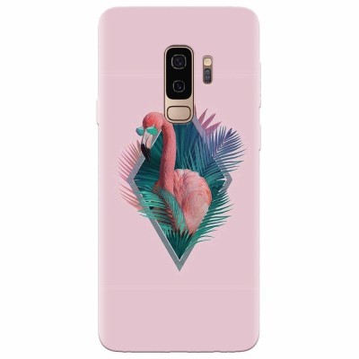 Husa silicon pentru Samsung S9 Plus, Flamingo With Sunglass foto