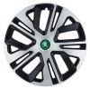 Set 4 Capace Roti Autohelix MSA&reg; potrivite jantelor de 15 inch, pentru Skoda Verde, model Raven Mix