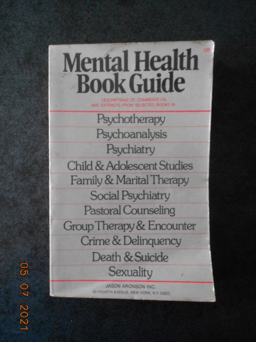 MENTAL HEALTH BOOK GUIDE