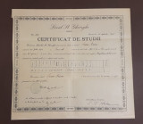 Certificat vechi de studii / Liceul Sf. Gheorghe 1892 / 1893 Bucuresci / scoala