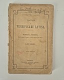 Carte veche 1879 Tractatu de versificare latina G Dem Teodorescu