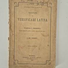 Carte veche 1879 Tractatu de versificare latina G Dem Teodorescu