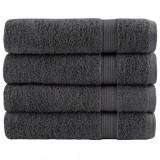 vidaXL Prosoape de m&acirc;ini SOLUND 4 buc. antracit 50x100 cm 600 gsm