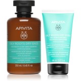 Apivita Oily Roots &amp; Dry Ends set pentru scalp gras și v&acirc;rfuri uscate