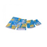 Punga de cadou din hartie pentru copii cu harta lumii cu inchidere tip plic,27x42+2 cm