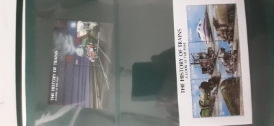 Gambia-tranport,locomotive ,trenuri-serie completa si colita nestampilate MNH-(T2) foto