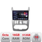 Navigatie Dacia Duster 2010-2012 Edotec Kit-099 8 core QLED 2K 16+512GB 360 Android Waze USB Navigatie Internet Youtube Radio