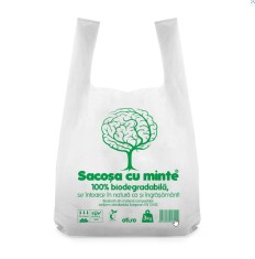 Pungi biodegradabile cf standard EN13432, Oti Green, 36x40cm, 3kg, 50 buc. set foto