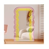Oglinda cu LED Neon si Model Valuros, 30 x 50 cm &ndash; Decor modern cu lumina galbena, roz si alb cald